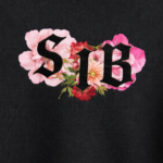 savage bloom oversized black hoodie(unisex)