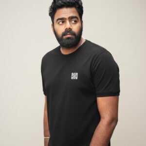 men's 240 gsm oversized black t shirt
