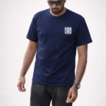 men's 240 gsm oversized navy blue t shirt