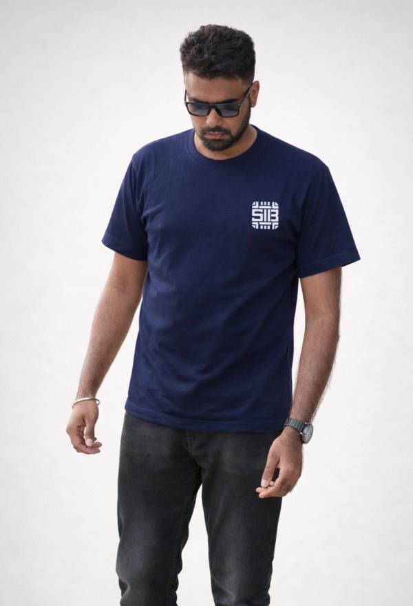 men's 240 gsm oversized navy blue t shirt